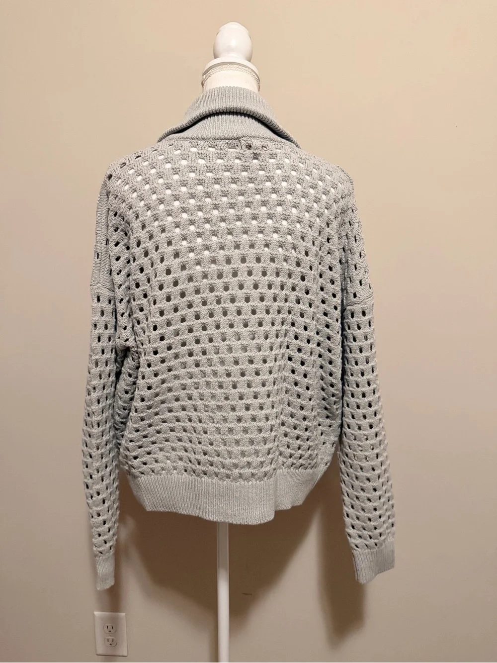 ELAN Arabella chunky half zip knit sweater woman's size medium relaxed fit NWT